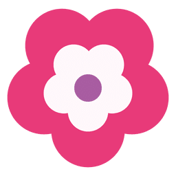 Magenta flower icon PNG Design