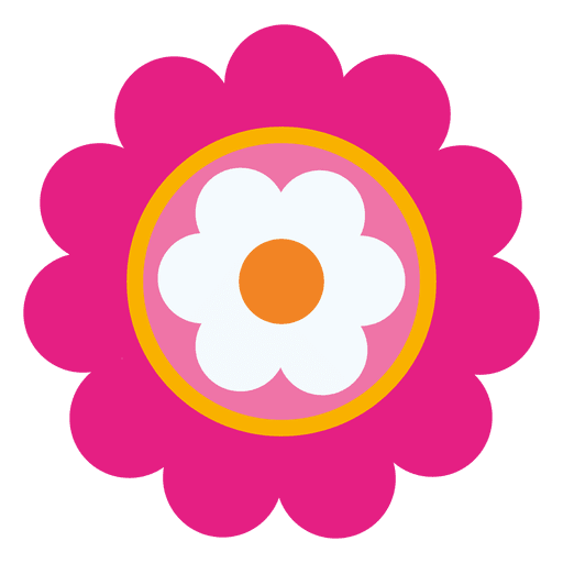Magenta Blumensymbol 3 PNG-Design