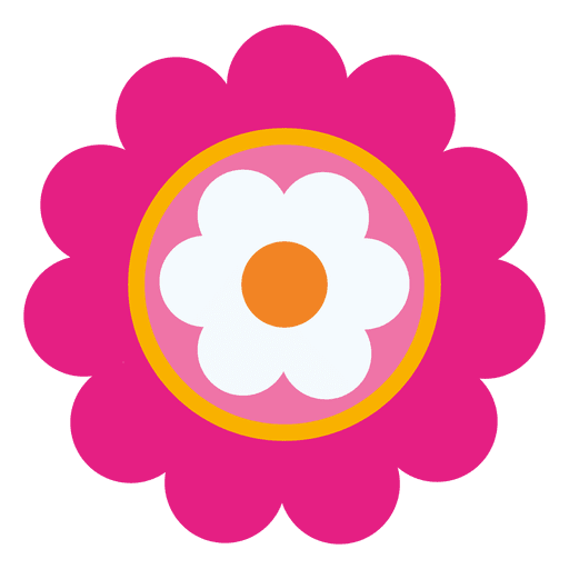 Magenta flower icon 3 - Transparent PNG & SVG vector file