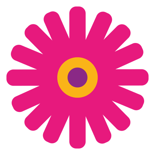 Magenta Blumensymbol 4 PNG-Design