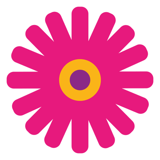 Magenta flower icon 4 - Transparent PNG & SVG vector file