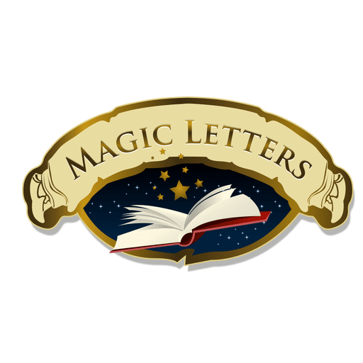 Magisches Buchstabenlogo PNG-Design