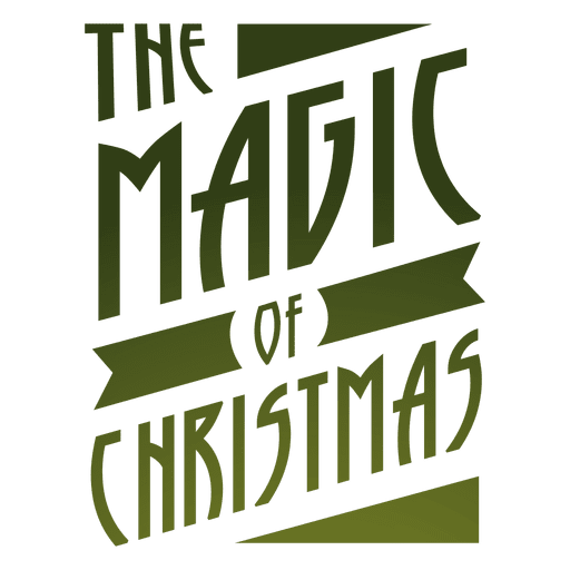 Magie des Weihnachtsetiketts PNG-Design