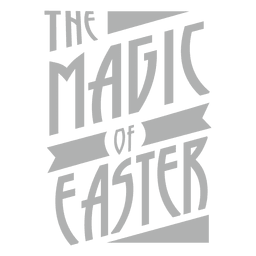 Magie der Ostern Schriftzug PNG-Design