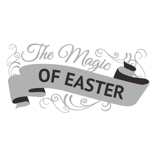 Magic of easter label
