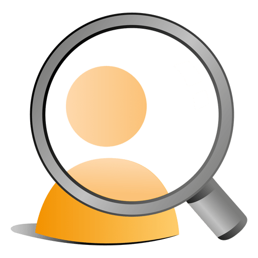Magnifier user icon PNG Design