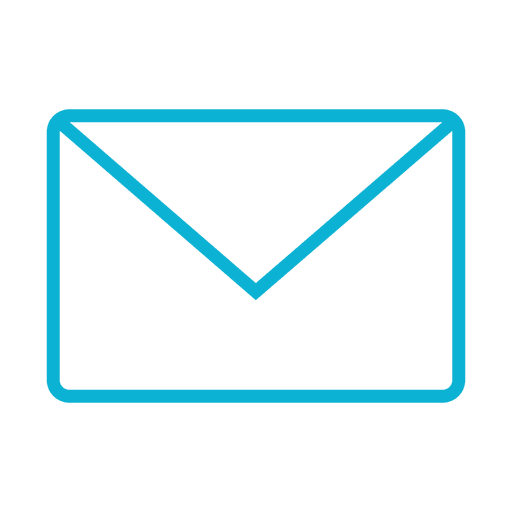 Mail message flat stroke icon PNG Design