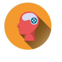 Icono de cabeza de cerebro de hombre Diseño PNG