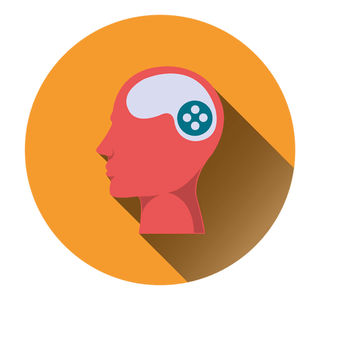 Icono de cabeza de cerebro de hombre Diseño PNG