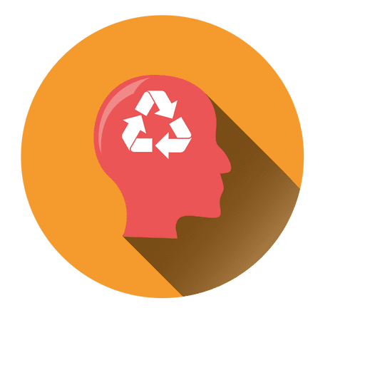 Icono de idea de reciclaje de hombre Diseño PNG