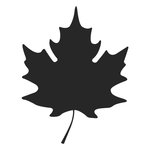 Maple leave silhouette - Transparent PNG & SVG vector file