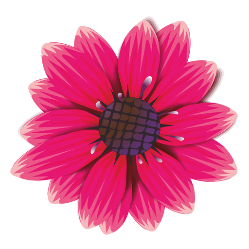 Maroon flower cartoon PNG Design