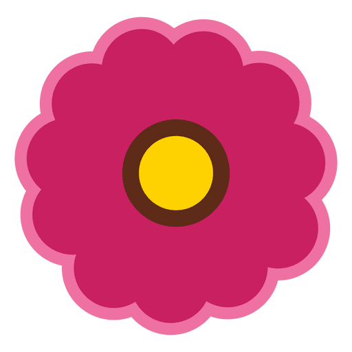 Maroon flower icon PNG Design