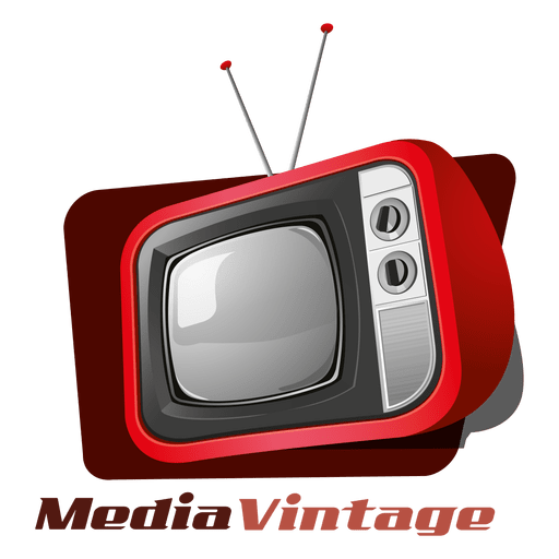 Logo vintage de medios Diseño PNG