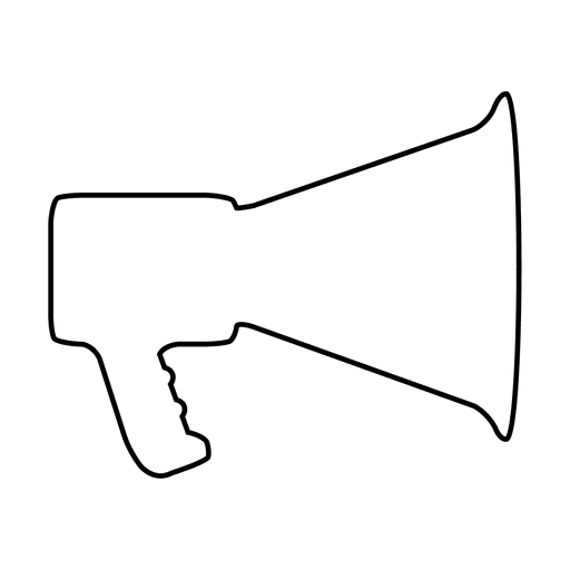 Megaphon-Symbol für dünne Linien PNG-Design