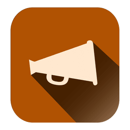 Megaphone Square Icon PNG Design