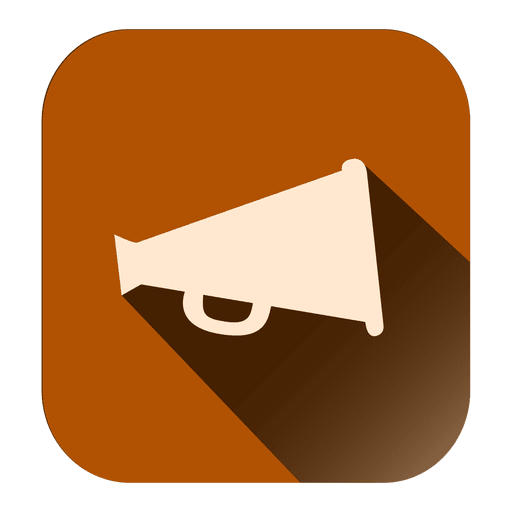 Megaphone Square Icon PNG Design