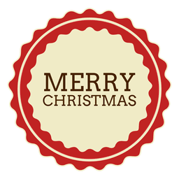 Etiqueta redonda de feliz natal Desenho PNG