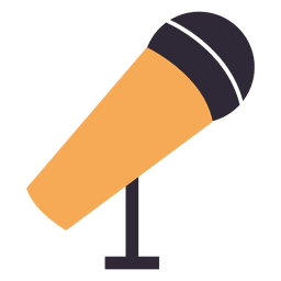 Ícone plano do microfone Desenho PNG