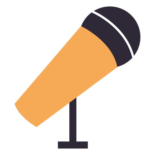 Icono de micrófono plano Diseño PNG