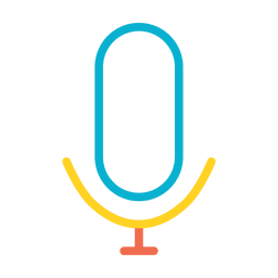 Icono de sonido de música de micrófono Diseño PNG