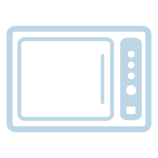 Icono de línea de microondas Diseño PNG