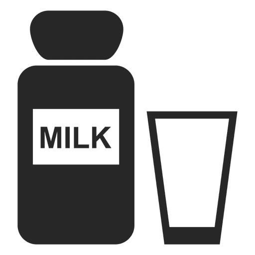 Vidrio botella de leche Diseño PNG