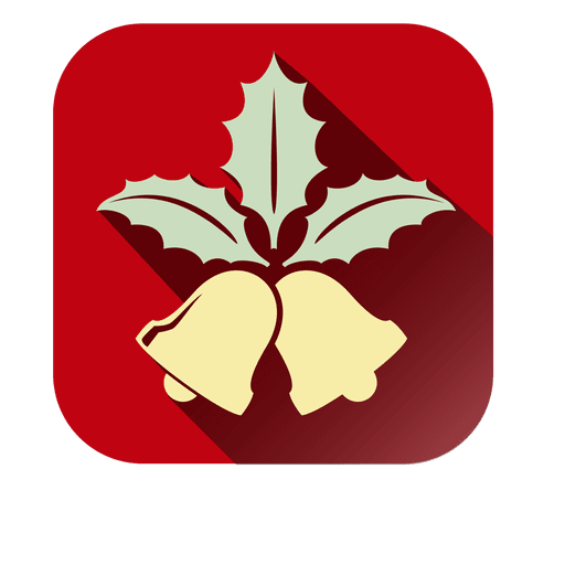 Mistletoe bell square icon