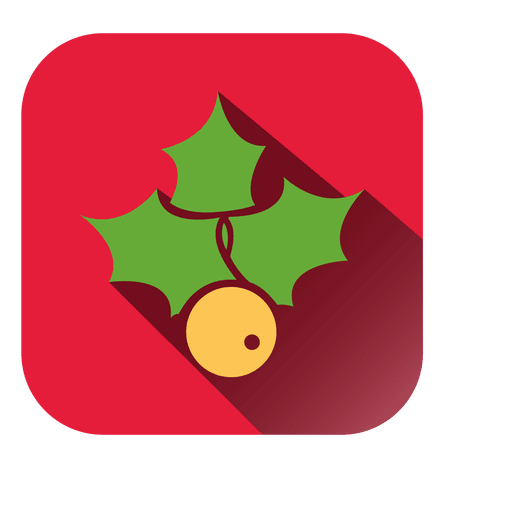 Mistletoe Red Square Symbol PNG Design