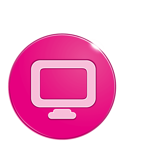 Monitor bubble icon PNG Design