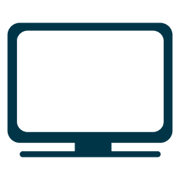 Ícone plano de monitor azul Desenho PNG Transparent PNG