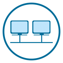 Icono de círculo de monitores Diseño PNG