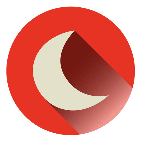 Moon round icon PNG Design
