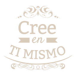 Motivational decorative spanish badge PNG Design