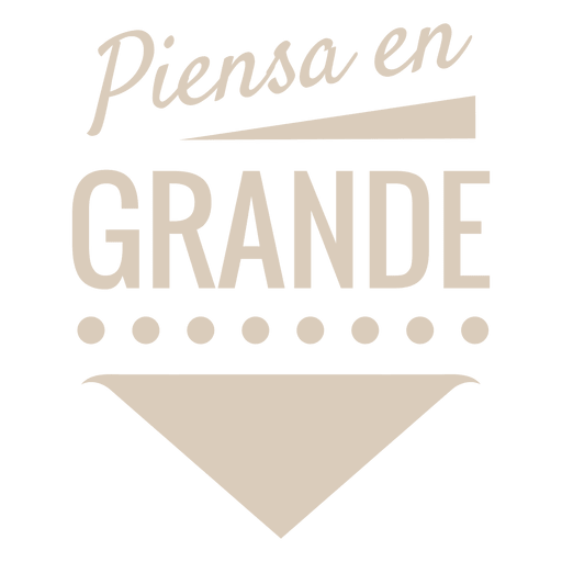 Etiqueta española motivacional Diseño PNG