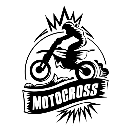 Motocross Sport Label PNG-Design