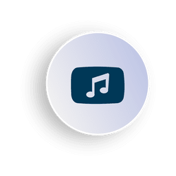 Ícone do círculo musical Desenho PNG