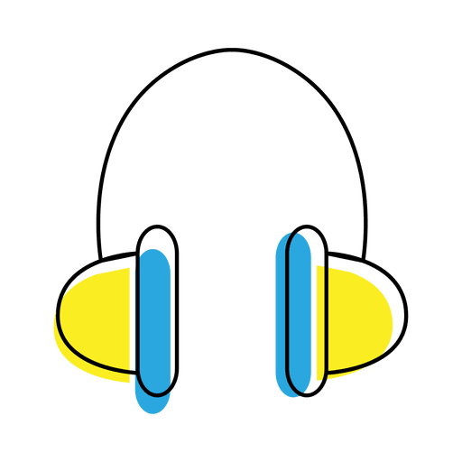 Icono de auriculares de m?sica Diseño PNG