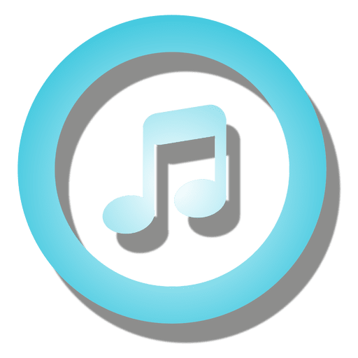 Musical note icon PNG Design