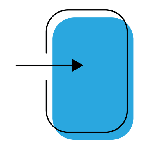 Blaues offenes Symbol PNG-Design