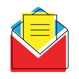 Icono de correo de mensaje abierto