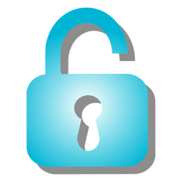 Vorhängeschlosssymbol geöffnet PNG-Design