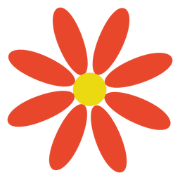 Diseño PNG Y SVG De Flor Abstracta Naranja Para Camisetas