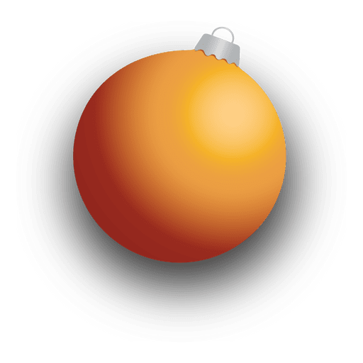 Orange Weihnachtskugel PNG-Design
