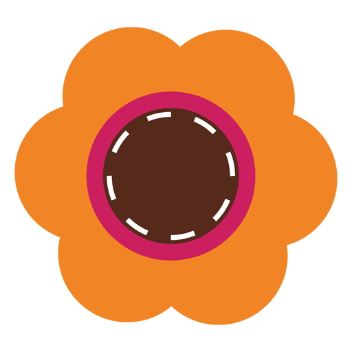 Orange Blumensymbol 4 PNG-Design