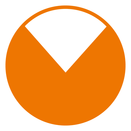 Orange Kreisdiagramm PNG-Design