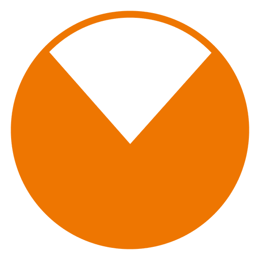 Orange pie chart PNG Design