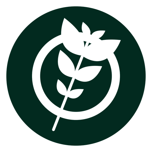 Logotipo de rama org?nica Diseño PNG