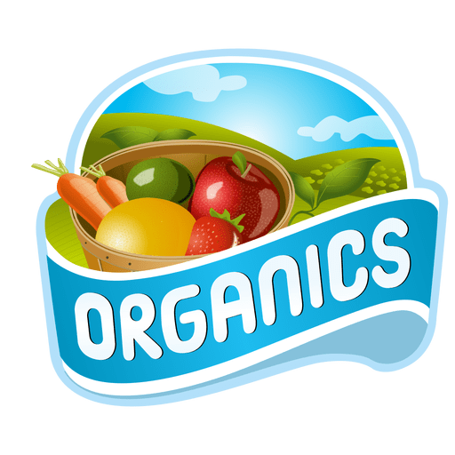 Organics fruits logo PNG Design