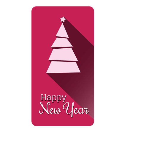 Etiqueta de árbol de navidad de origami Diseño PNG